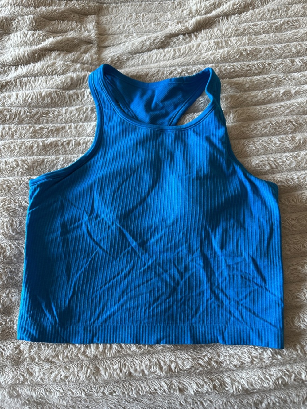 lululemon athletica Ribbed Racerback Crop Tank - Blue